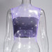 Color-Round neck purple-Mesh Diamond Vest Sexy Hollow Out Cutout Nightclub Disco Women Top-Fancey Boutique