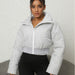 Color-White-Women Clothing Autumn Winter Ultra Short Cotton Padded Clothes Loose Casual Warm Jacket-Fancey Boutique