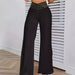 Women Clothing Fall Hollowed out High Waist Casual Ladies Straight Leg Pants-Fancey Boutique