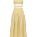 Simple Retro Spaghetti Straps Sleeveless Top Dress Women Suit-Lemon Yellow-Fancey Boutique