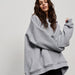 Hoodie Autumn Winter Street Boyfriend Polar Fleece Loose Pockets Hooded Sweater-Gray-Fancey Boutique