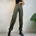 Fried Street Super Cool Straight Leg Pants Stitching Loose Mid Waist Worker Pants High Street Retro Jeans Trousers-Fancey Boutique