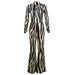 Color-Stripe-Autumn Winter Women Clothing Sexy Backless Vintage Stripe Slim Fit Micro Pull Jumpsuit-Fancey Boutique