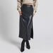 Autumn Winter Faux Leather Split Leather Skirt High Waist Zipper Skirt Slim Sheath Long Skirt Women-Fancey Boutique