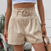 Color-Apricot-Summer Women Clothing Beige Women Shorts-Fancey Boutique
