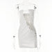 Color-White-Women Clothing Summer Sexy Tube Top Lace up Waist Controlled Hip Women Dress-Fancey Boutique