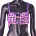 Color-Purple Splicing Pink-Gem Stitching Sexy Backless Underwaist Nightclub Tops Women Clothing-Fancey Boutique