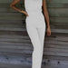 Color-White-Summer Sexy Women Wear Solid Color Nightclub Casual Jumpsuit-Fancey Boutique