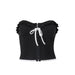 Spring Sexy off Shoulder Elegant Wooden Ear Short Inner Vest for Women-Fancey Boutique