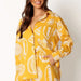 Color-Yellow Printings Suit-Early Autumn Casual Advanced Fruit Printed Shorts Cardigan Suit-Fancey Boutique