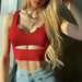 Color-Spring Summer Women Clothing Top Hollow Out Cutout U-Neck Slim Fit Inner Wear Short Vest for Women-Fancey Boutique