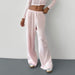 Street Casual Hole Knitted Trousers Fashionable, Comfortable Lazy Elastic Waist Loose Wide Leg Pants-Fancey Boutique