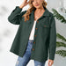 Color-Green-Coat Women Winter Pocket Woolen Yarn Warm Plush Single Breasted Woolen Coat-Fancey Boutique