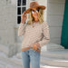 Color-Khaki-Early Autumn Bottoming Flab Hiding Knitwear Pullover for Women Sweater-Fancey Boutique