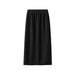 Color-Black-Tassel Knitted Dress Split Skirt Autumn Winter High Waist Slimming A Line Skirt-Fancey Boutique