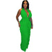 Color-Green-Women Clothing Spring Summer Wave Pattern Sexy Bandeau High Waist Jumpsuit-Fancey Boutique