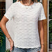 Summer Women Casual White Texture Top for Women-Fancey Boutique