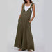 Women Clothing Summer Loose Wide Leg Sling Women Comfortable Jumpsuit-Fancey Boutique