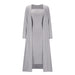 Color-Gray-Autumn Winter Casual Two-Piece Suit Long-Sleeved Knitted Top Tube Top Dress Women-Fancey Boutique