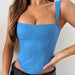 Sexy Girdle Square Collar Top Women Summer Sexy Fried Street Easy Matching Sling-Fancey Boutique