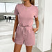 Women Clothing Spring Summer Top Casual Solid Color Romper-Pink-Fancey Boutique