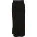 Color-Black-Fall Women Clothing Solid Color Slim High Waist Street Fashionable with Side Slit Sexy Skirt-Fancey Boutique