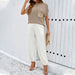 Color-Women Clothing Spring Summer Casual Solid Color Woolen Trousers Set-Fancey Boutique