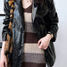 Color-Black-Autumn Small Street Retro Shiny Patent Leather Blzaer Leather Coat Women-Fancey Boutique
