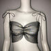 Color-Black-Autumn Winter Sexy Hollow Out Cutout Sexy Rhinestone Chest-Wrapped Mesh Rhinestone Fishnet Sling Sexy Top-Fancey Boutique