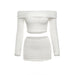 Color-White-Autumn Winter Women Clothing off-Neck Short Furry T shirt Women Bag Hip Skirt Casual Suit-Fancey Boutique