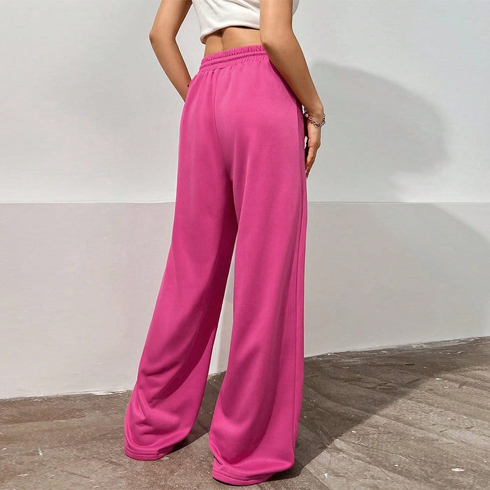 Sports Pants Women Loose Slimming Mop Straight Casual Trousers High Waist Wide Leg Pants Draping Sweatpants-Fancey Boutique