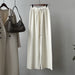 Color-White-Korean Knitted Wide Leg Pants for Women Autumn Winter High Waist Loose Straight Drooping Long Pants-Fancey Boutique