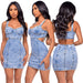 Color-Light Blue-Summer Women Clothing Sexy Denim Sling Backless Dress Denim Dress-Fancey Boutique