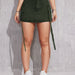 All Match Non Elastic Mid Waist Shorts Denim Shorts Women-Army Green-Fancey Boutique