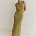 Color-Matcha-Hollow Out Cutout Mesh Beach Vacation Sexy Dress Knitted Slit Dress Summer-Fancey Boutique