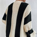 Top Product Autumn Winter Women Striped Contrast Color Bell Sleeve Knitted Cardigan Loose Sweater Coat Women-Fancey Boutique