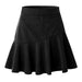 Color-Black-Women Clothing Solid Color Corduroy Zipper Skirt Women Autumn Winter High Waist Pleated Skirt-Fancey Boutique