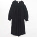 Color-Black-Double Layer Gauze Dress Korean Women Dressing Gown Loose Casual Wooden Ear Stitching Niche Nightdress-Fancey Boutique