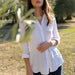 French Women Pure Linen Shirt Niche Casual Cotton Linen Slim Fit Slimming Cardigan Top Office Regular Shirt-Fancey Boutique