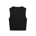 Summer Wind Women Basic Knitted Top Vest-Black-Fancey Boutique