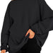 Color-Black-Women Clothing Hooded Pullover Oversized Loose Casual Brushed Hoody-Fancey Boutique