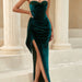 Color-blackish green-Elegant Sexy Sleeveless High Waist Party Annual Party Party Evening Dress Yama-Fancey Boutique