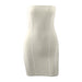 Summer Vertical Stripe Design Wrapped Chest Tight Sexy See through Sheath Dress for Women-Apricot-Fancey Boutique