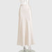 Fishtail Skirt Spring Satin Satin Long High Waist Hip Mop Fishtail Skirt-Ivory-Fancey Boutique