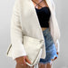 Color-White-Women Clothing Knitted Coat Autumn Winter Lace Up Sweater-Fancey Boutique