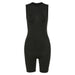 Summer Women Clothing High Waist Sexy Sheath Sleeveless Tight Sports Fitness Romper for Women Romper-Black-Fancey Boutique