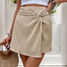 Summer Women Casual Solid Color High Waist Ruched Culottes-Fancey Boutique