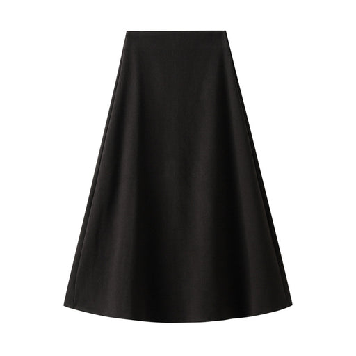Color-Black-Skirt Women A Line Skirt Autumn Winter Brown High Waist Slimming Mid Length Expansion Skirt Skirt-Fancey Boutique