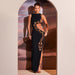 Women Summer Side Waist Hollow Out Cutout Python Print Slim Fit Slit Maxi Dress-Fancey Boutique