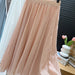 Lazy Yamamoto Cotton Linen Skirt for Women Summer Pleated High Waist Big Swing Umbrella Skirt Mid Length Skirt-Pink-Fancey Boutique